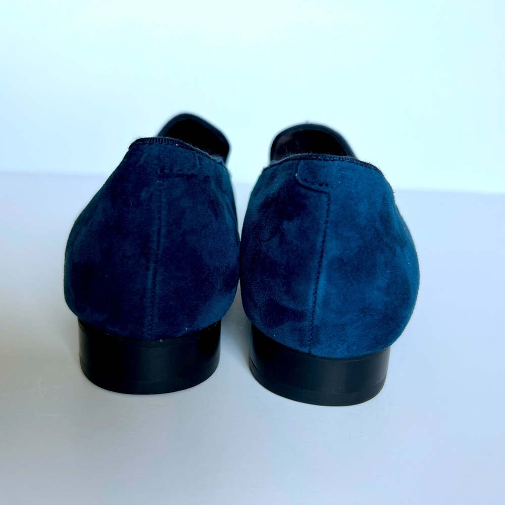 Array Queen Bee Navy Suede Embroidered Smoking Lo… - image 4